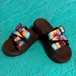Colorful Chacos Slides